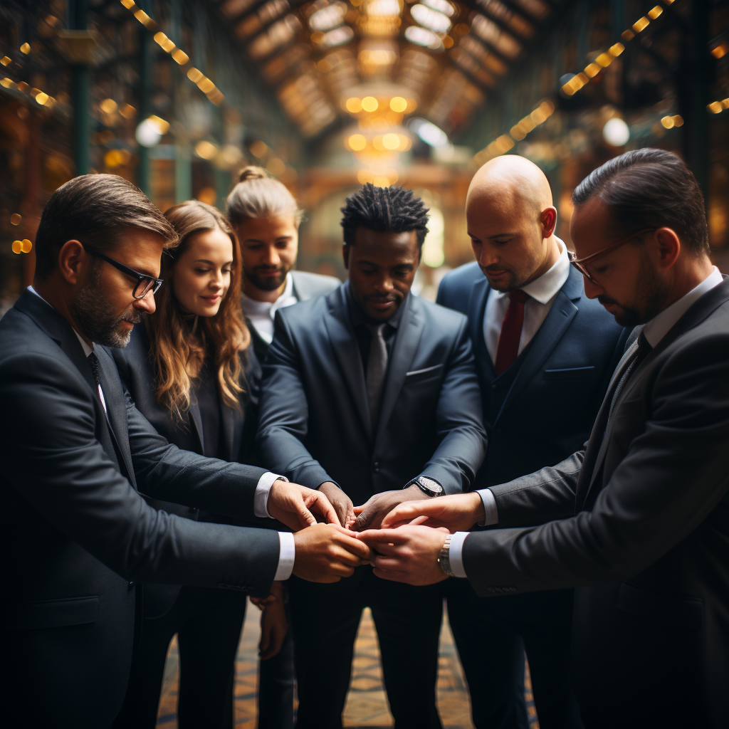 Group of Ethnic Diverse People in Circle