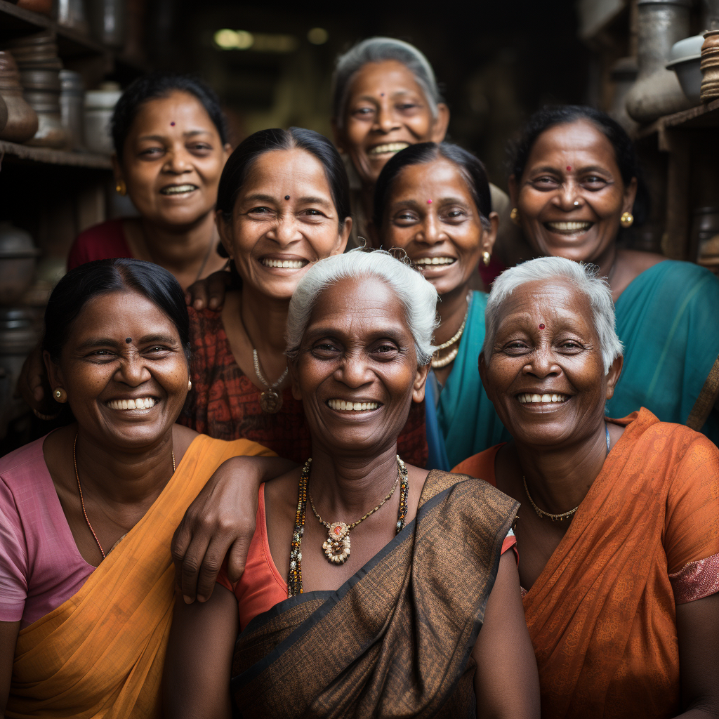 diverse tamil nadu women smiling faces