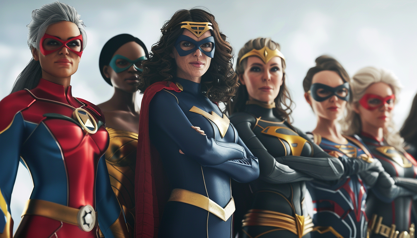 Group of Women Superheroes Tech Industry