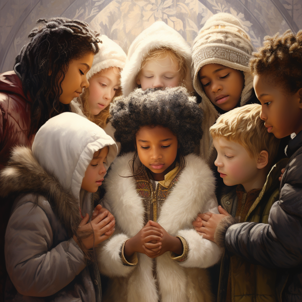 Children Praying in Unity