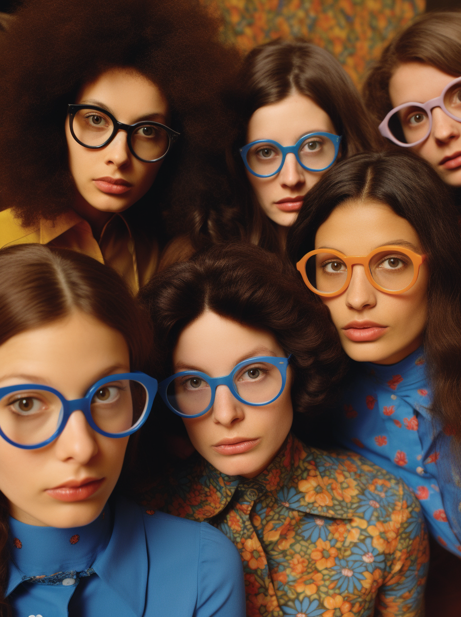 Diverse women with glasses showcasing unique style