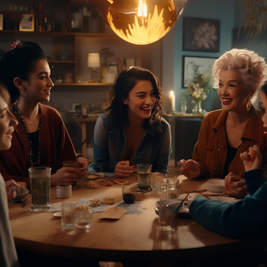 Group of diverse women chatting warmly