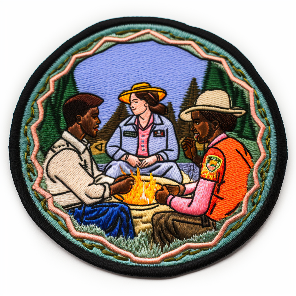 Embroidered diversity campfire merit badge