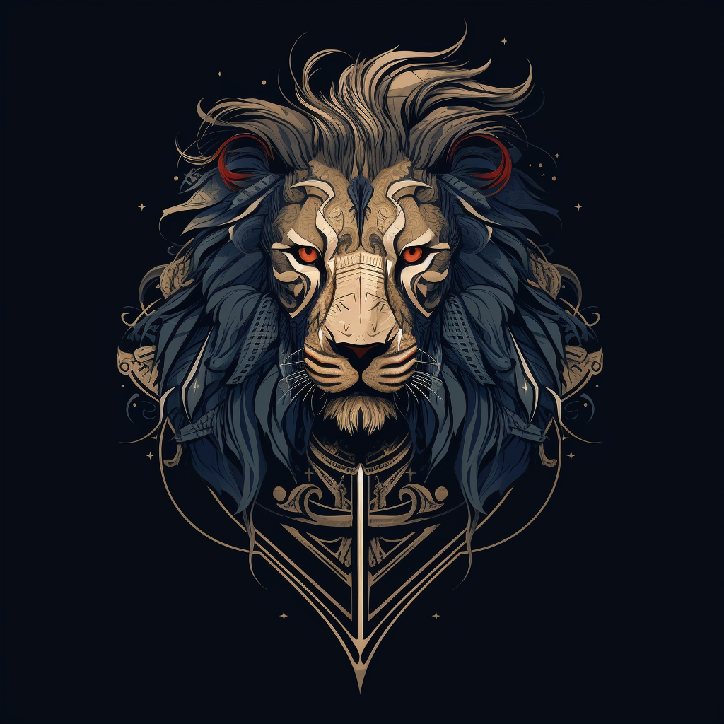 Divided Lion Logo Design