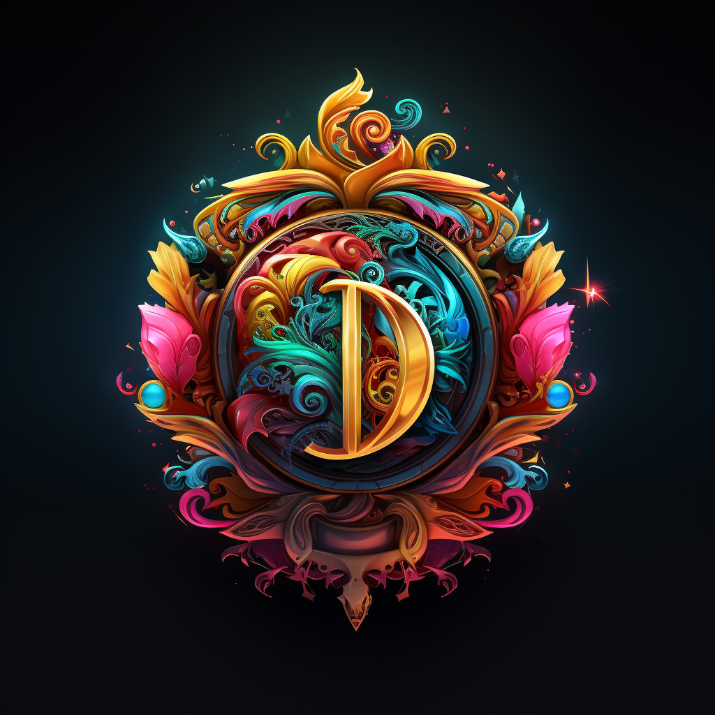 Divination Logo, 3D Bright Color