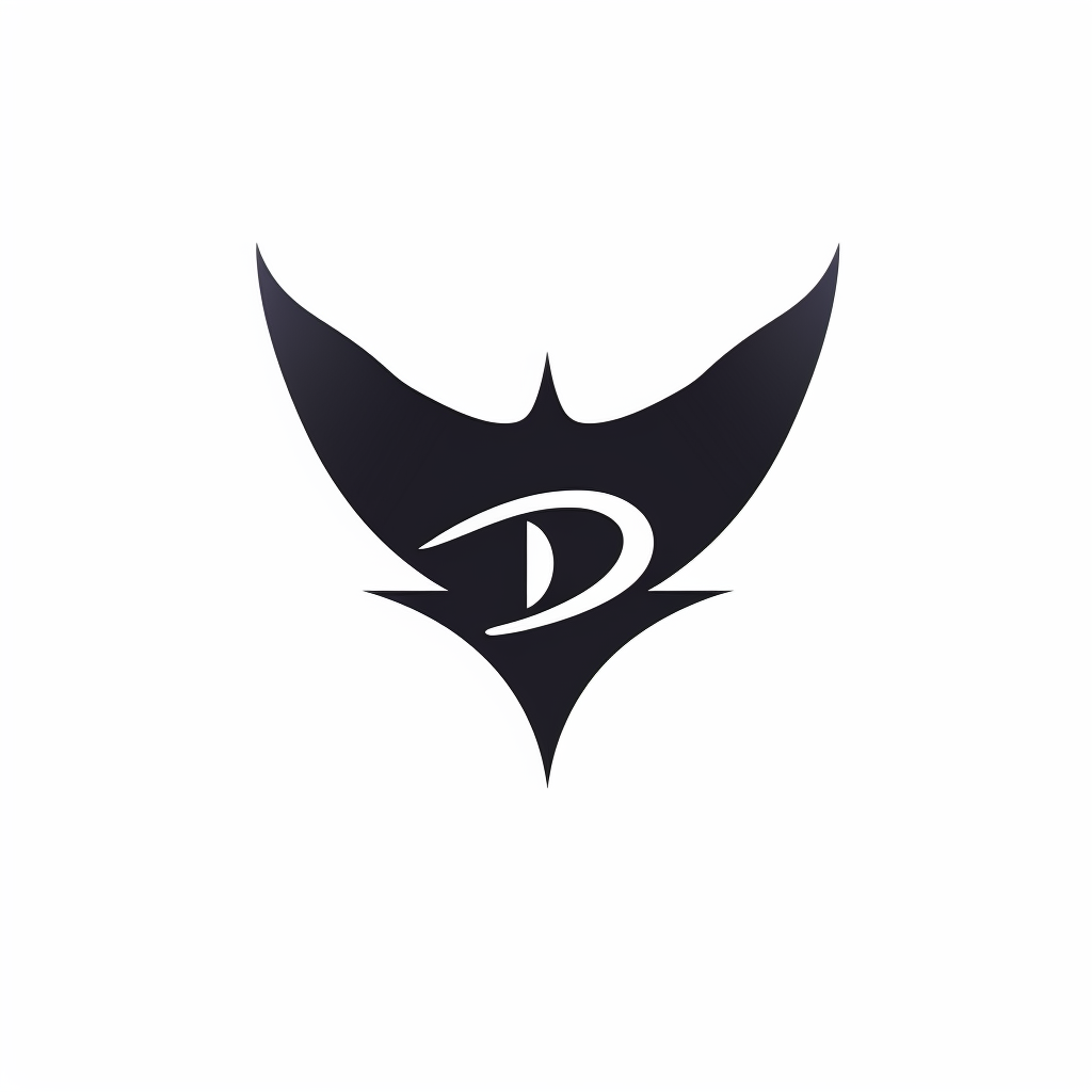 Diving logo with manta ray wings