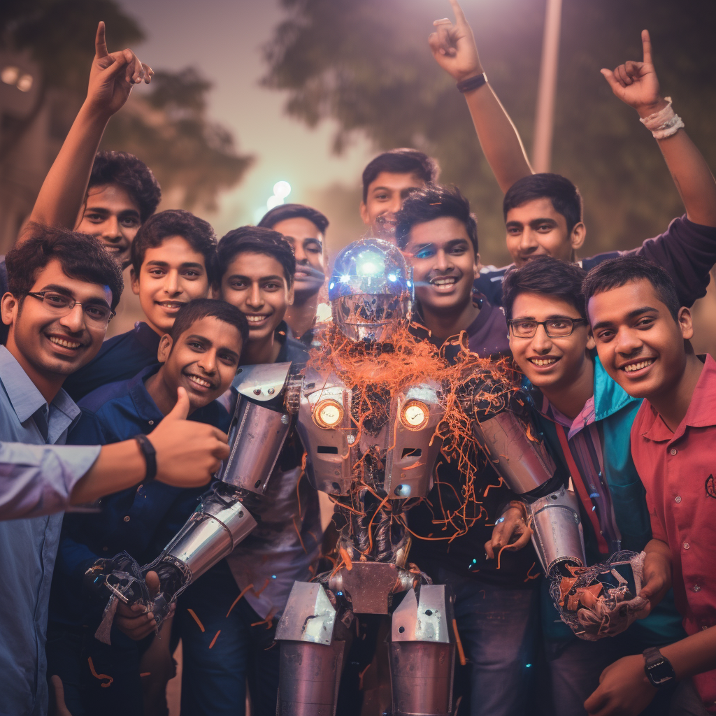 Diwali Celebration with Engineering Students and Robots