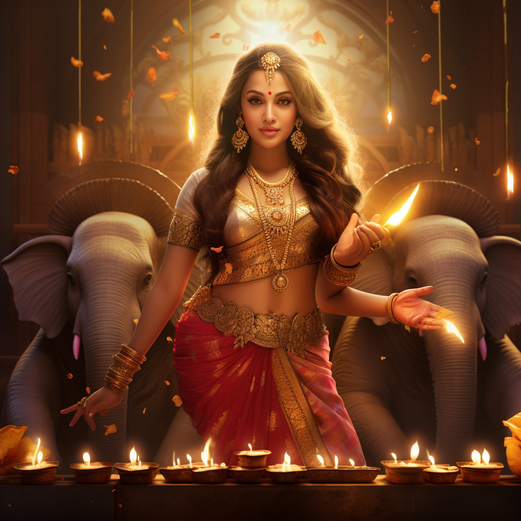 Diwali Greetings with Goddess Laxmi