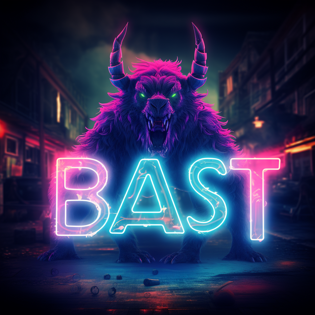 Neon light sign with DIY Beast logo