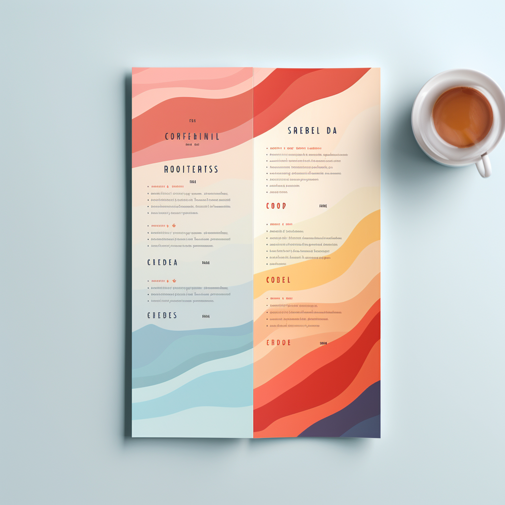 Colorful pop-up menu design inspiration