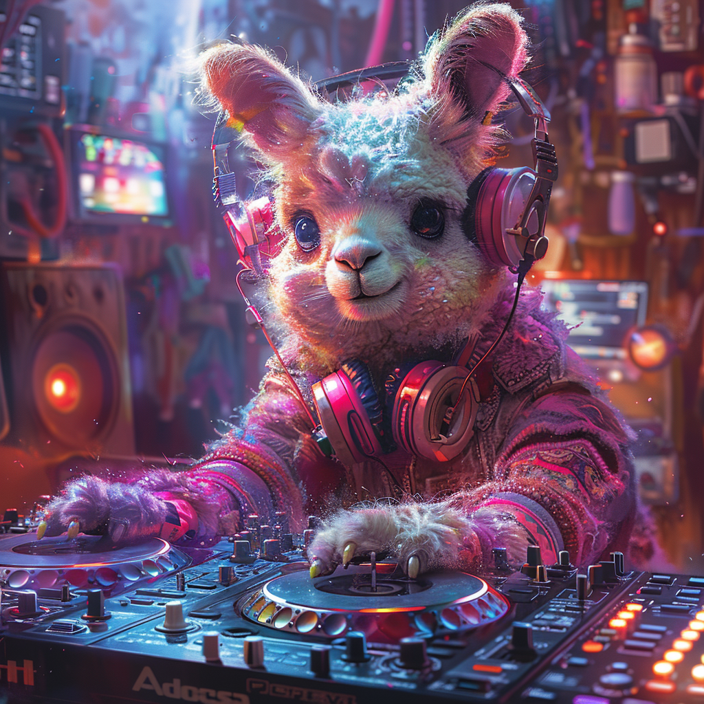 DJ Alpaca Rave Crowd Master