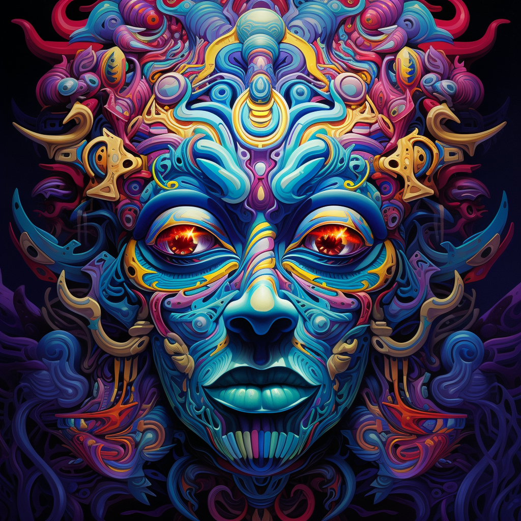 Colorful DMT infused faces