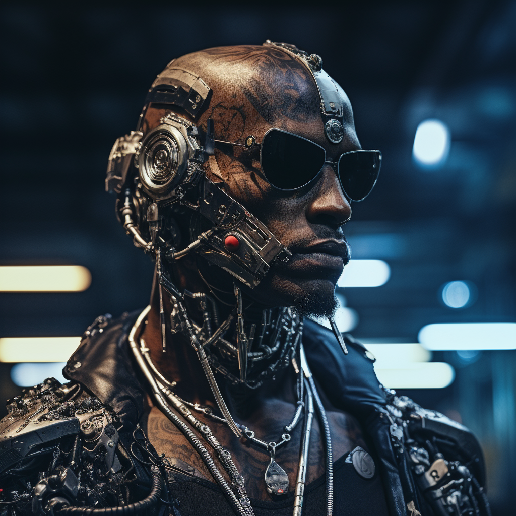 DMX merged with futuristic AI robotics