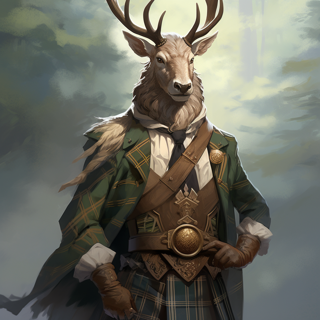 DND 5E Male Cervus Formal Kilt Picture