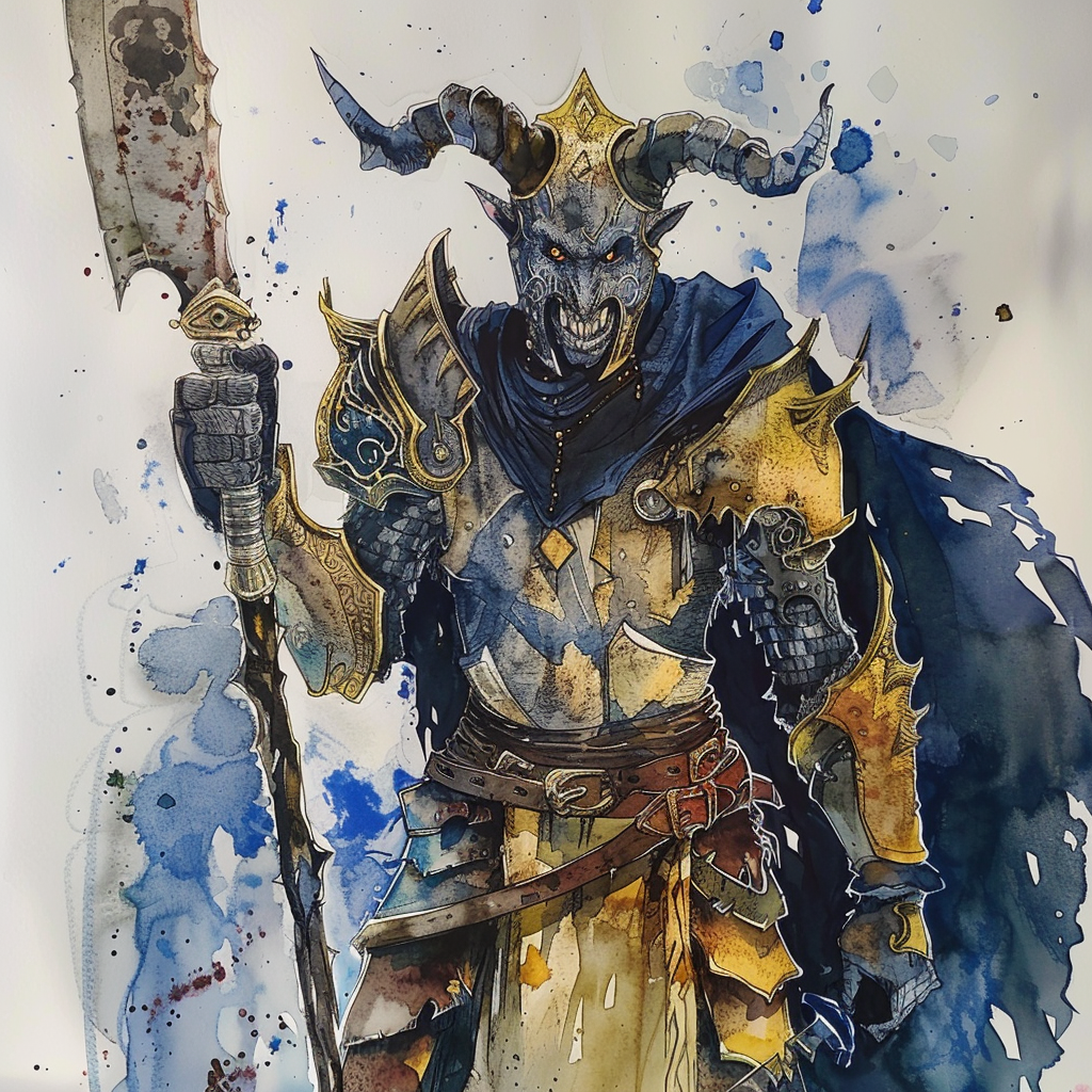 Fantasy DND Character Watercolor