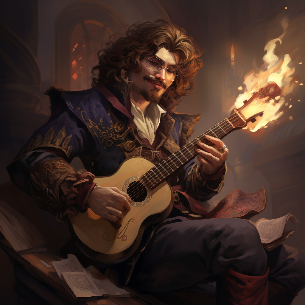 Dark and alluring evil bard poet