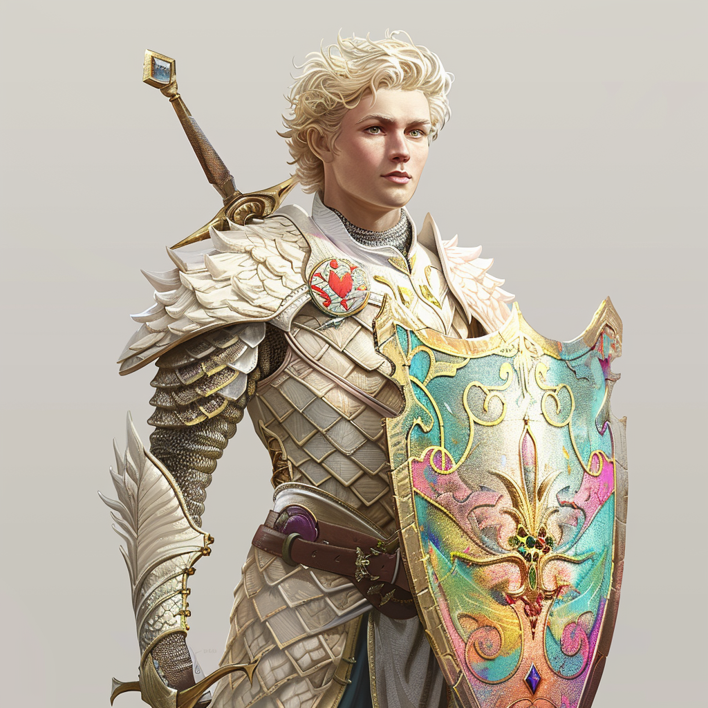 Halfling paladin with dragon armor