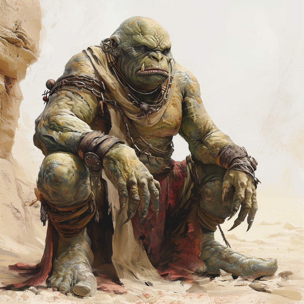 D&D Ogre in Desert