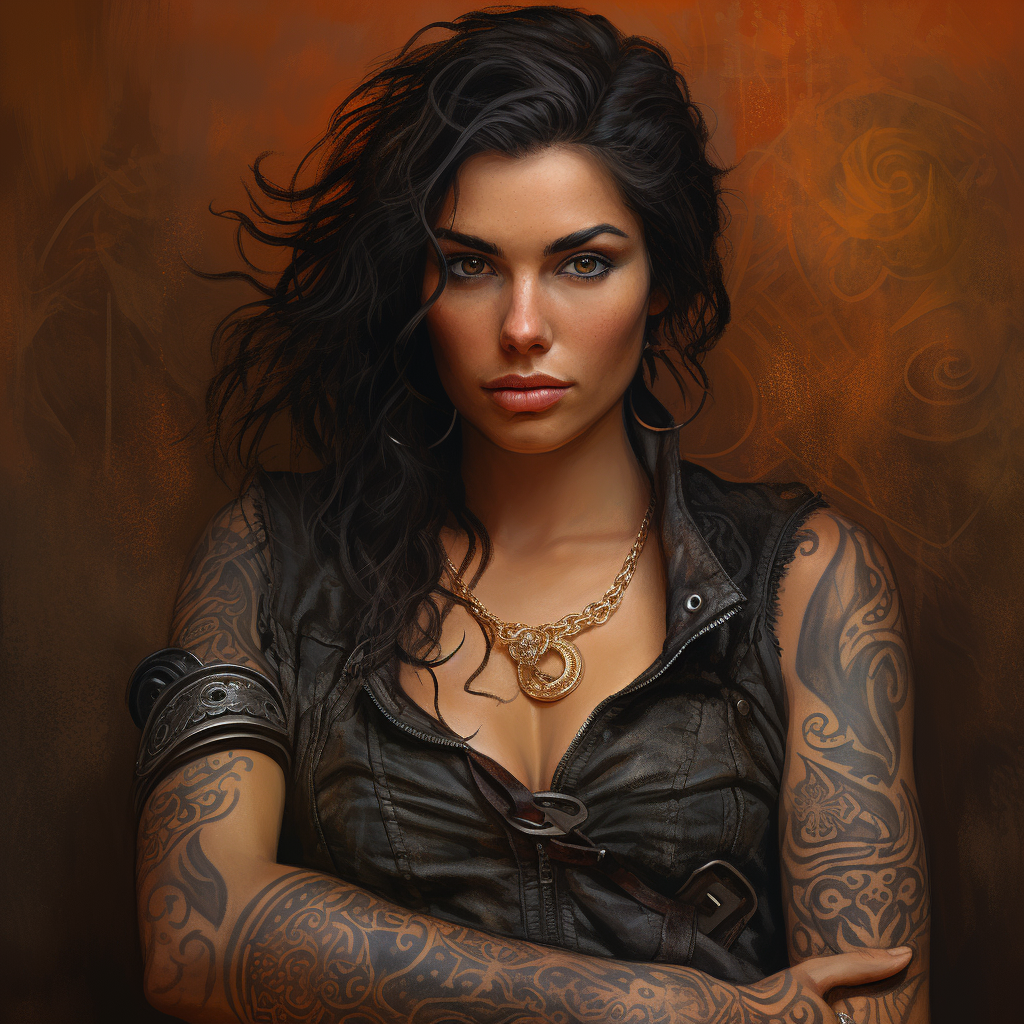 Dark-haired Irish Female D&D Portrait