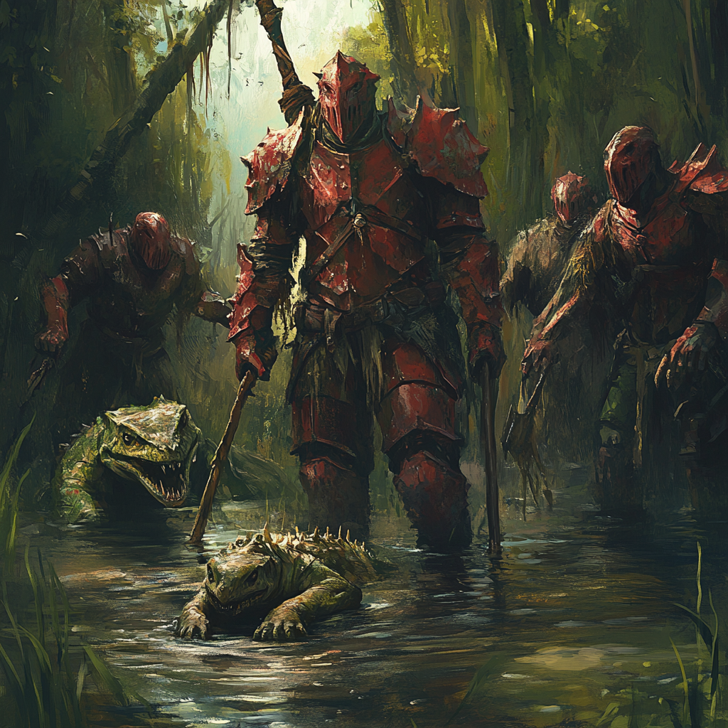 DnD Red Skin Tall Humanoids Swamp