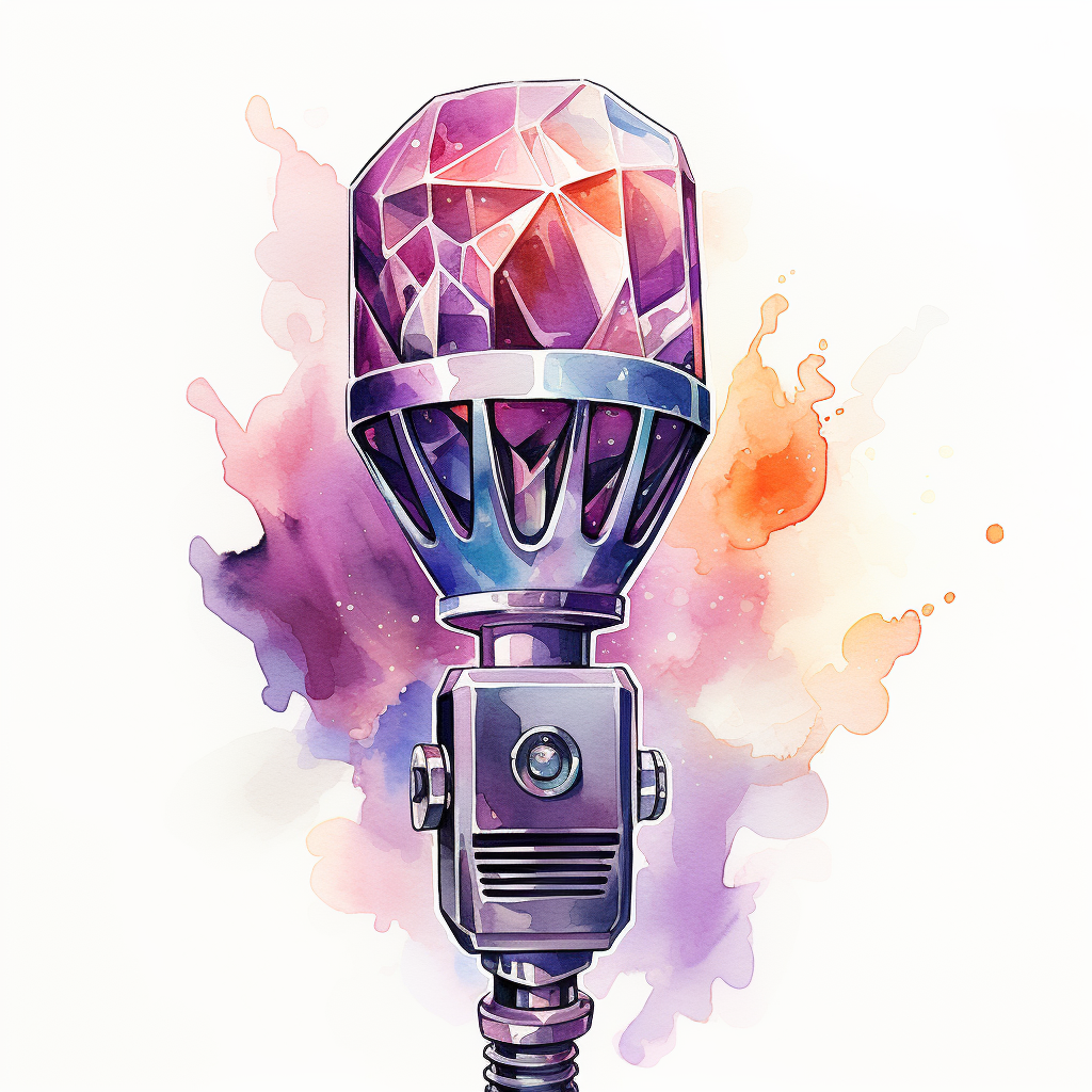 D&D watercolor art microphone icon