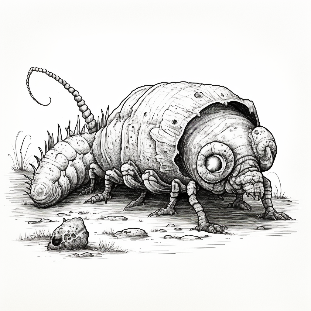 D&D Comic Beetle Leech Larva