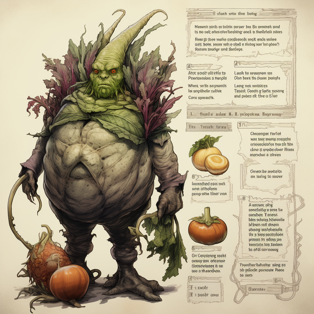 DnD monster inspired by a swede root vegetable