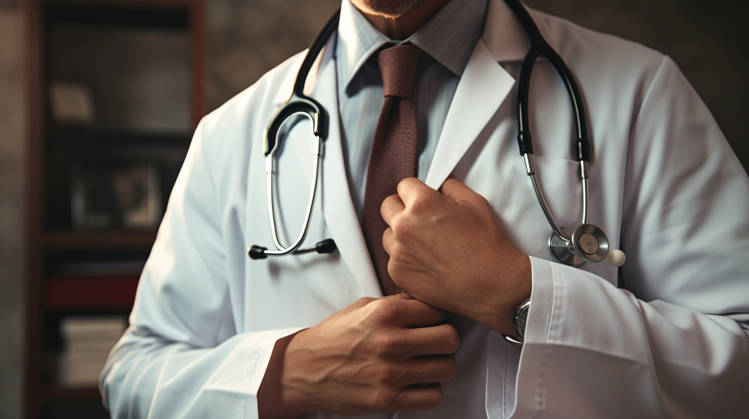 Doctor with Stethoscope on Patient