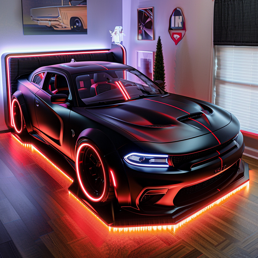 Dodge Charger SRT Hellcat Kids Bed