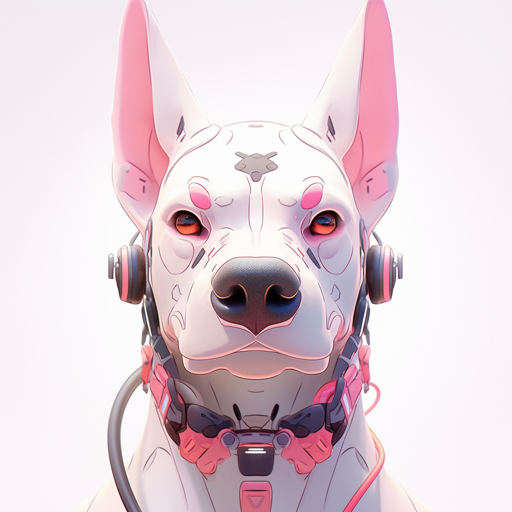 Anamorphic Dog Avatar with Button Ears