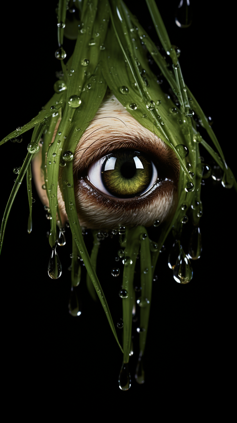 Refreshing drops from dog's eye