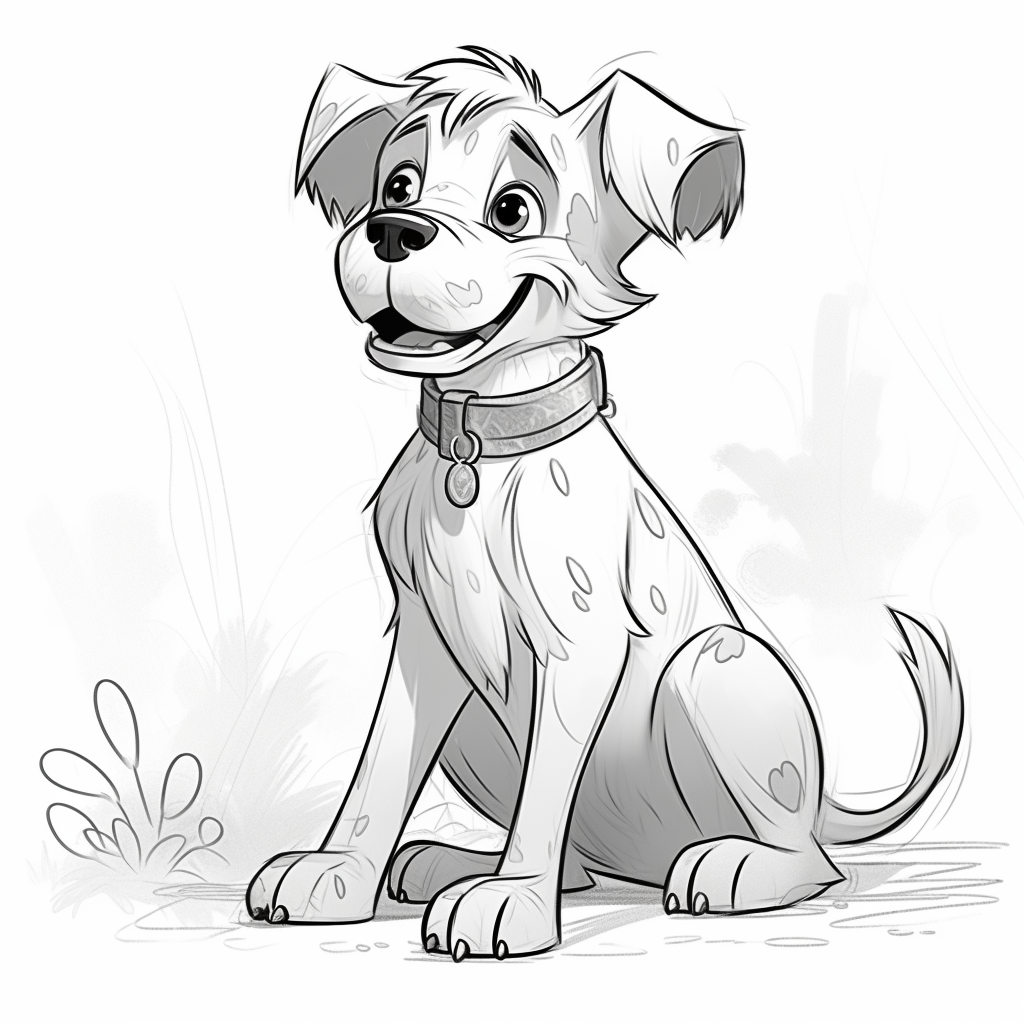 Dog Full Body Portrait Aristocats Style