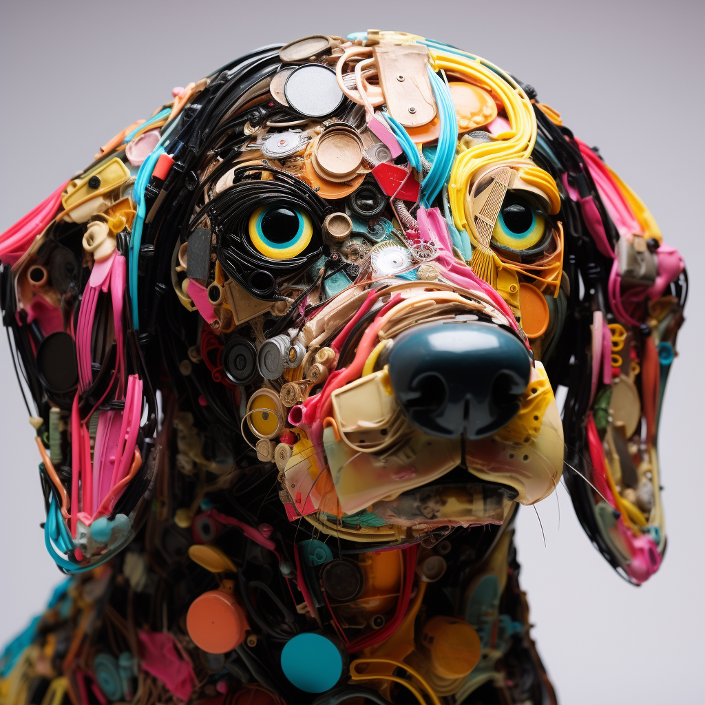 Dog Gibberish Plastic 3D Sculpture