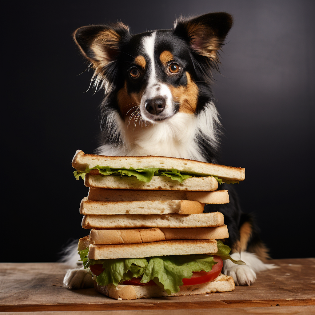 Adorable dog panini sandwich