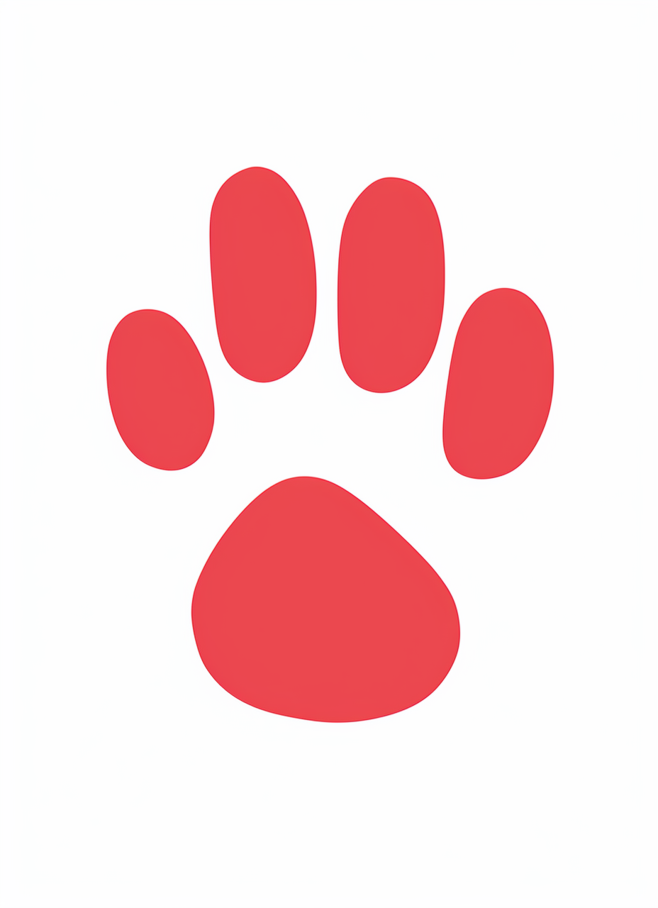 Minimal Flat Design Dog Paw