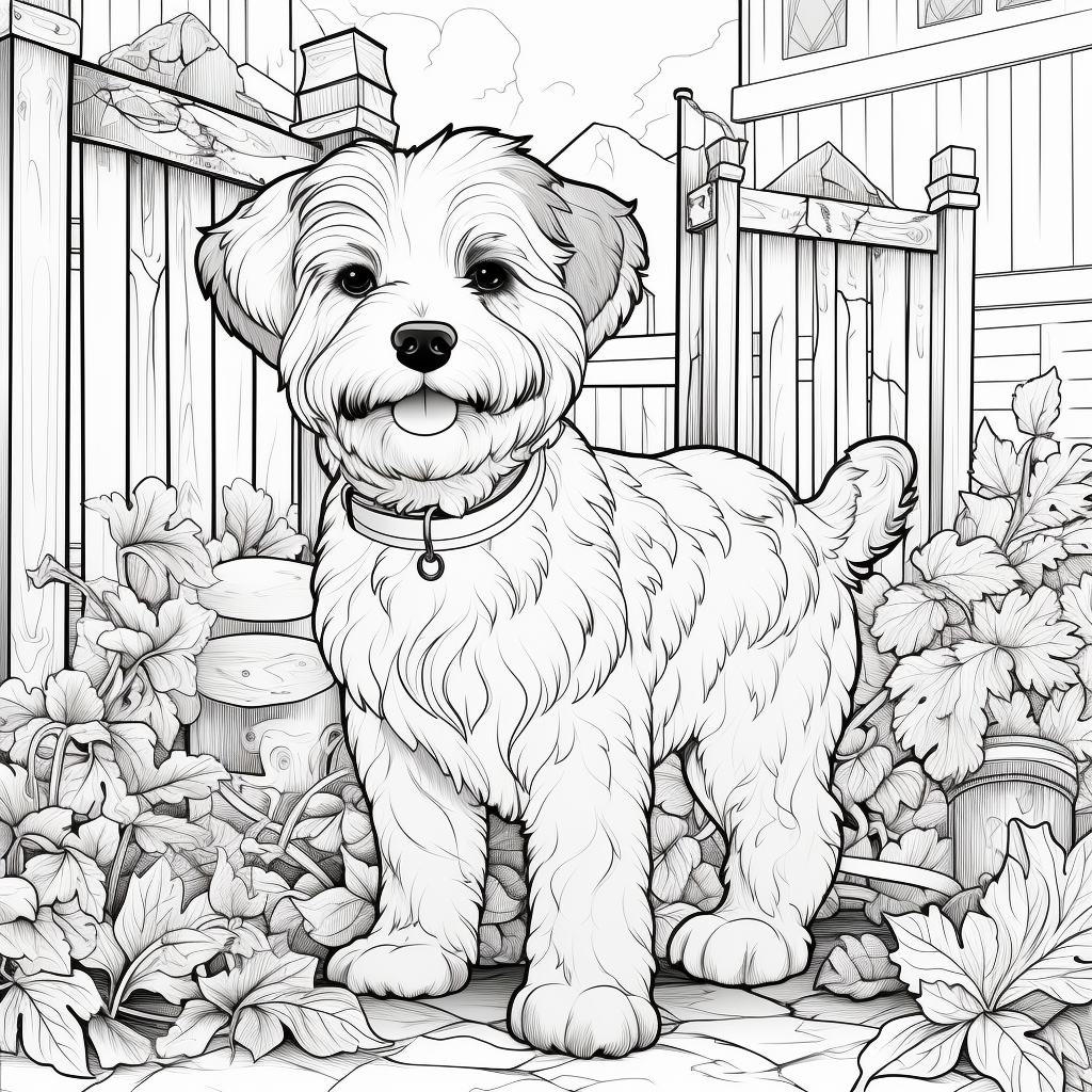 Dog Playground Coloring Book