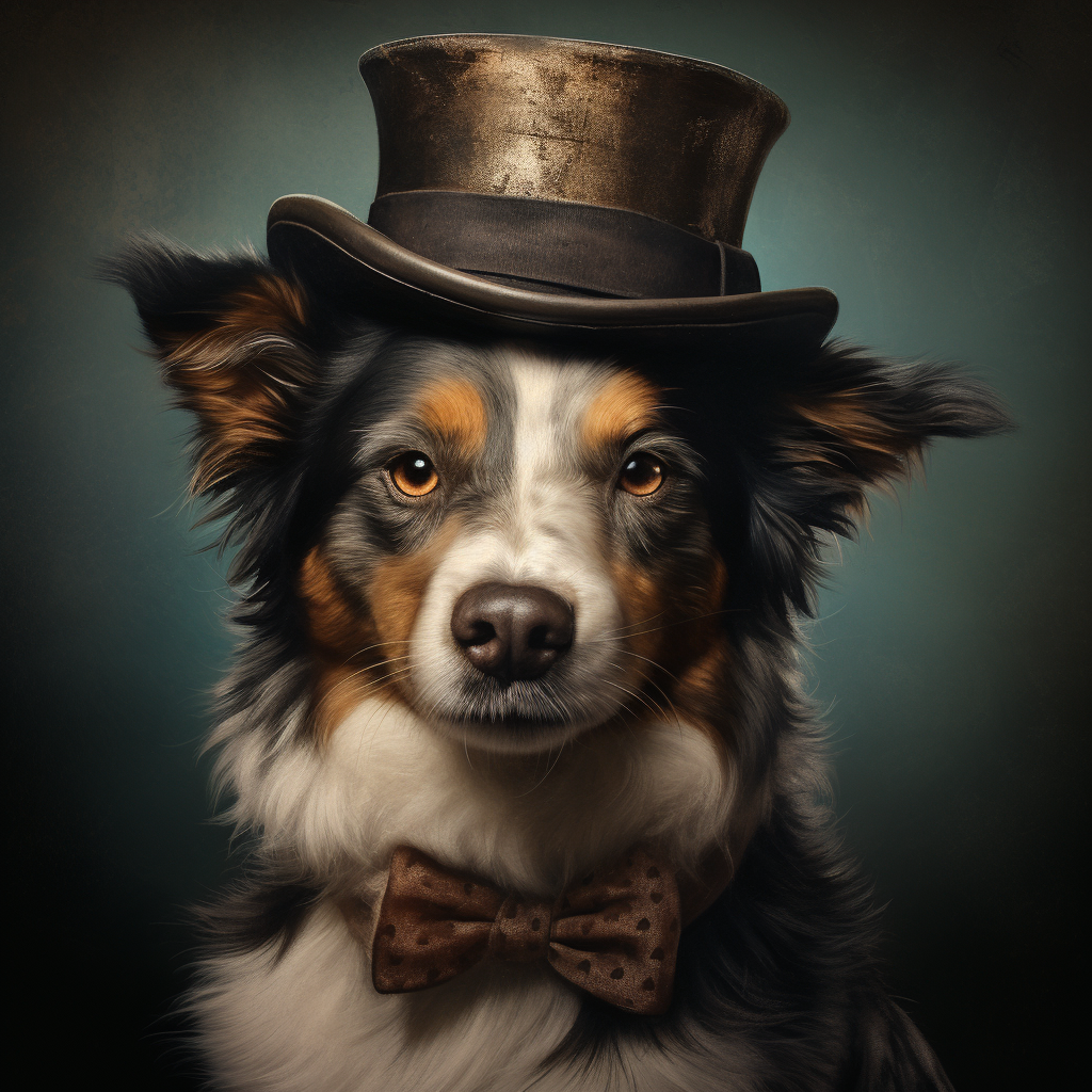 Dog wearing a hat