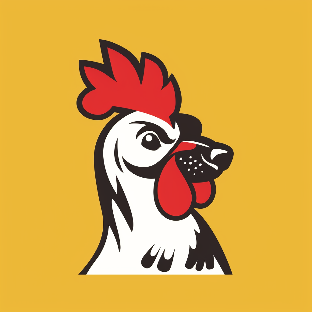 Dog Chicken Logo Illustration