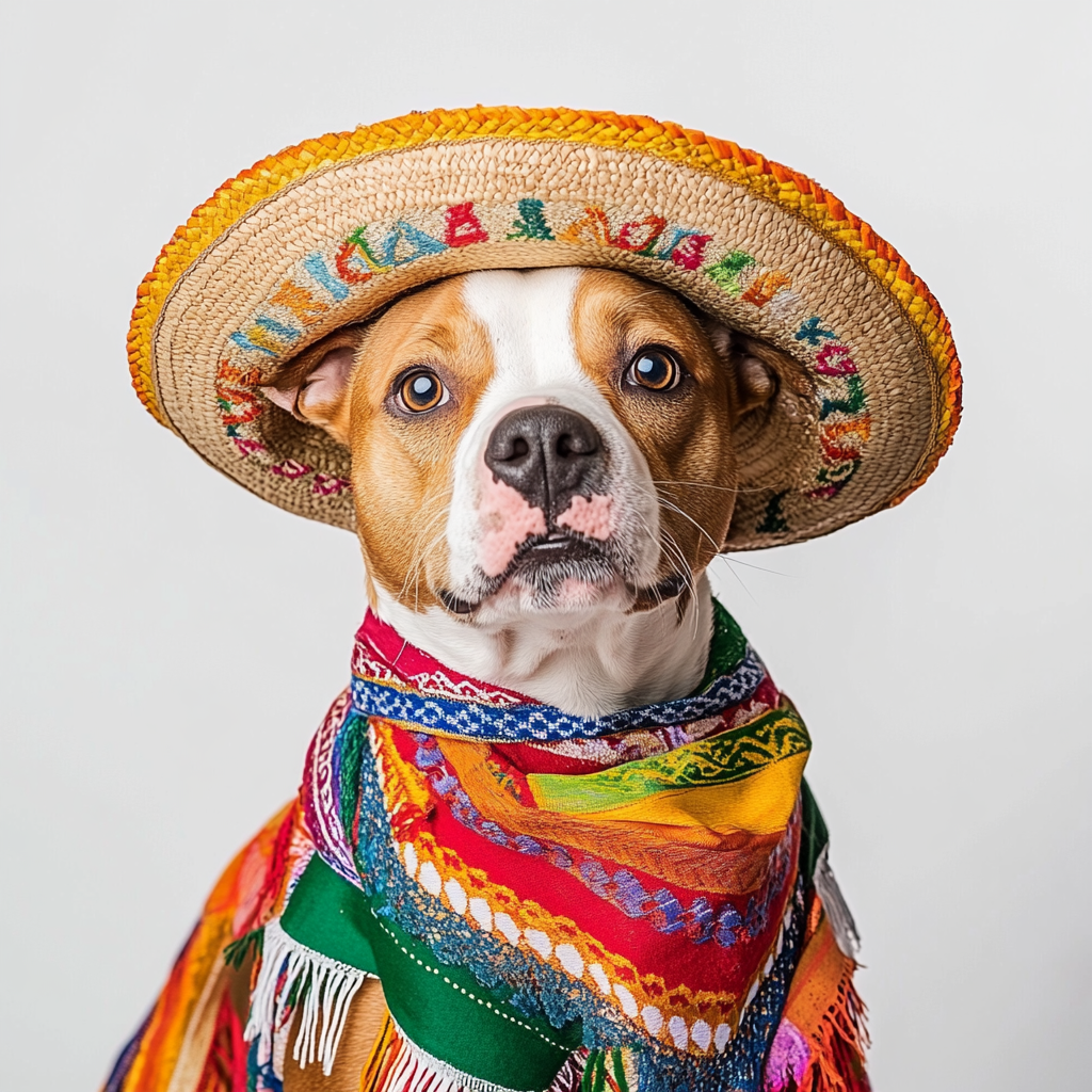 Dog in Mexican Independence Day Costume