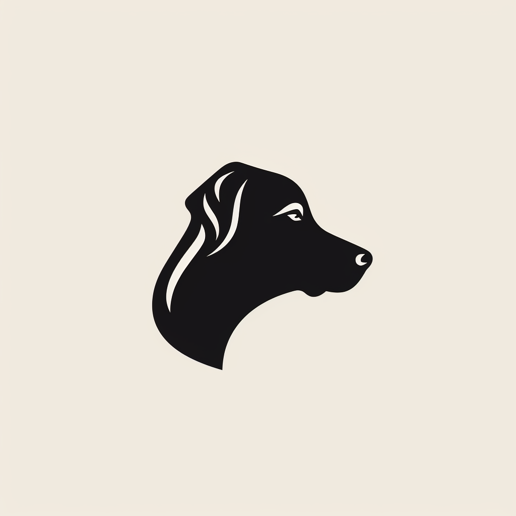 Simple and stylish dog typography sticker logo