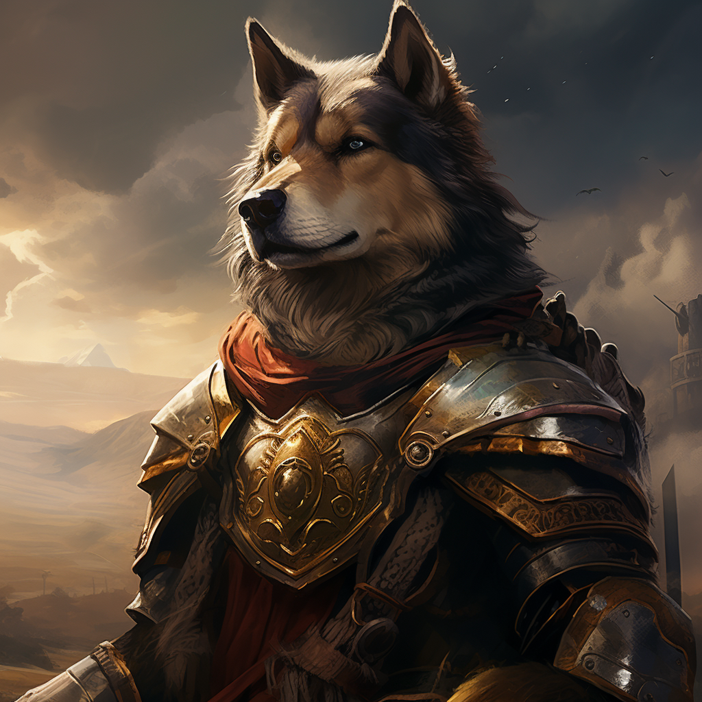 Image of a dog warrior