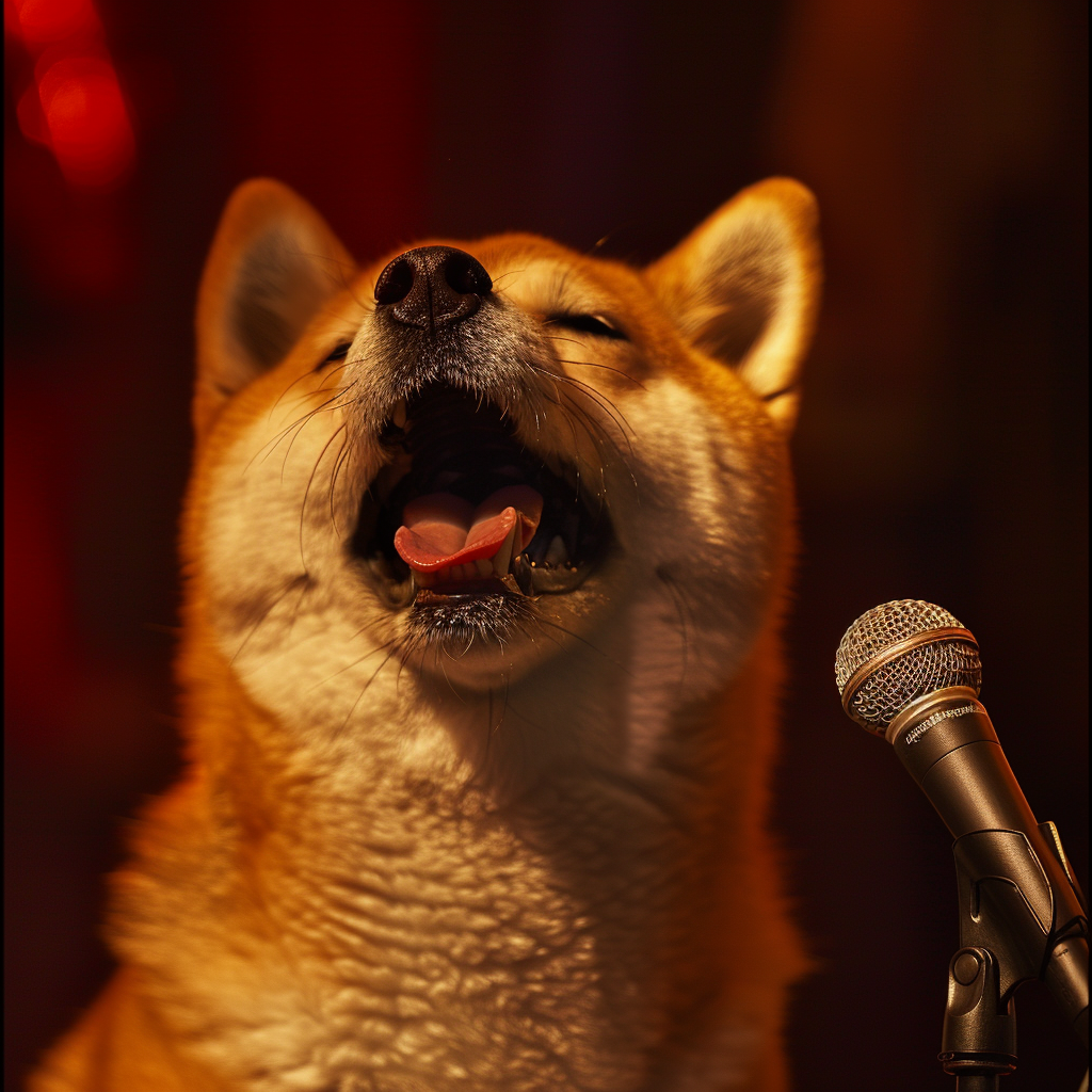 Doge Singing on Stage