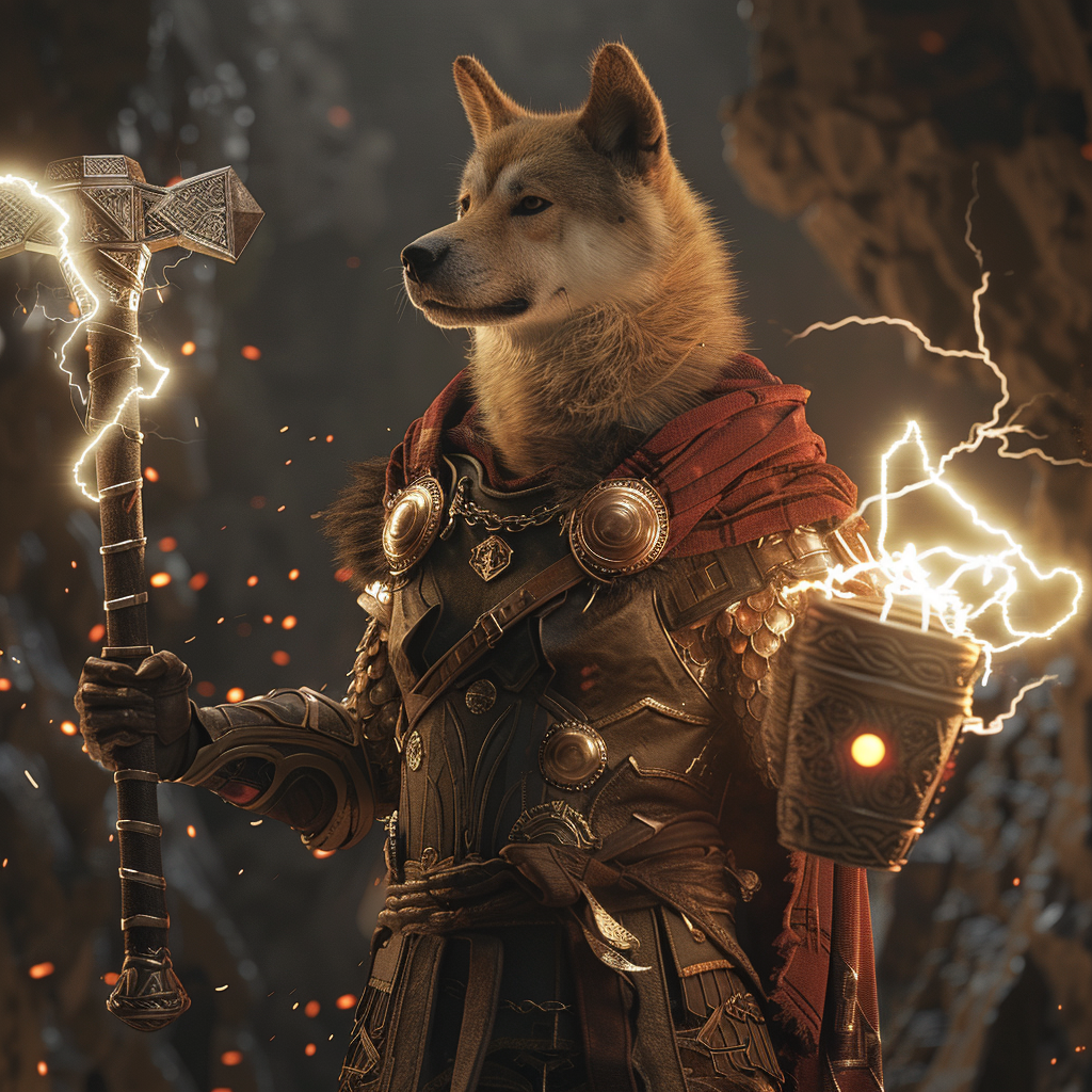 Doge Thor Viking God Hammer