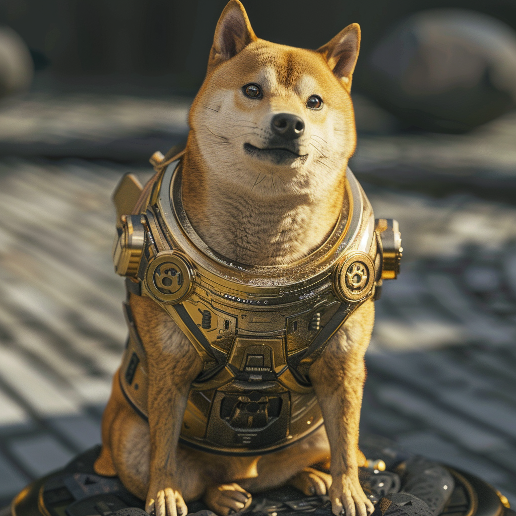 Cute Dogecoin meme NFT dog