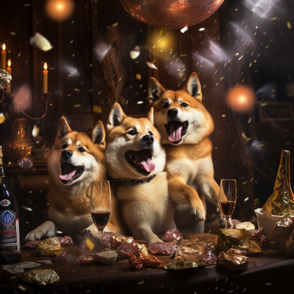 Dogecoin Dogs Party Fun