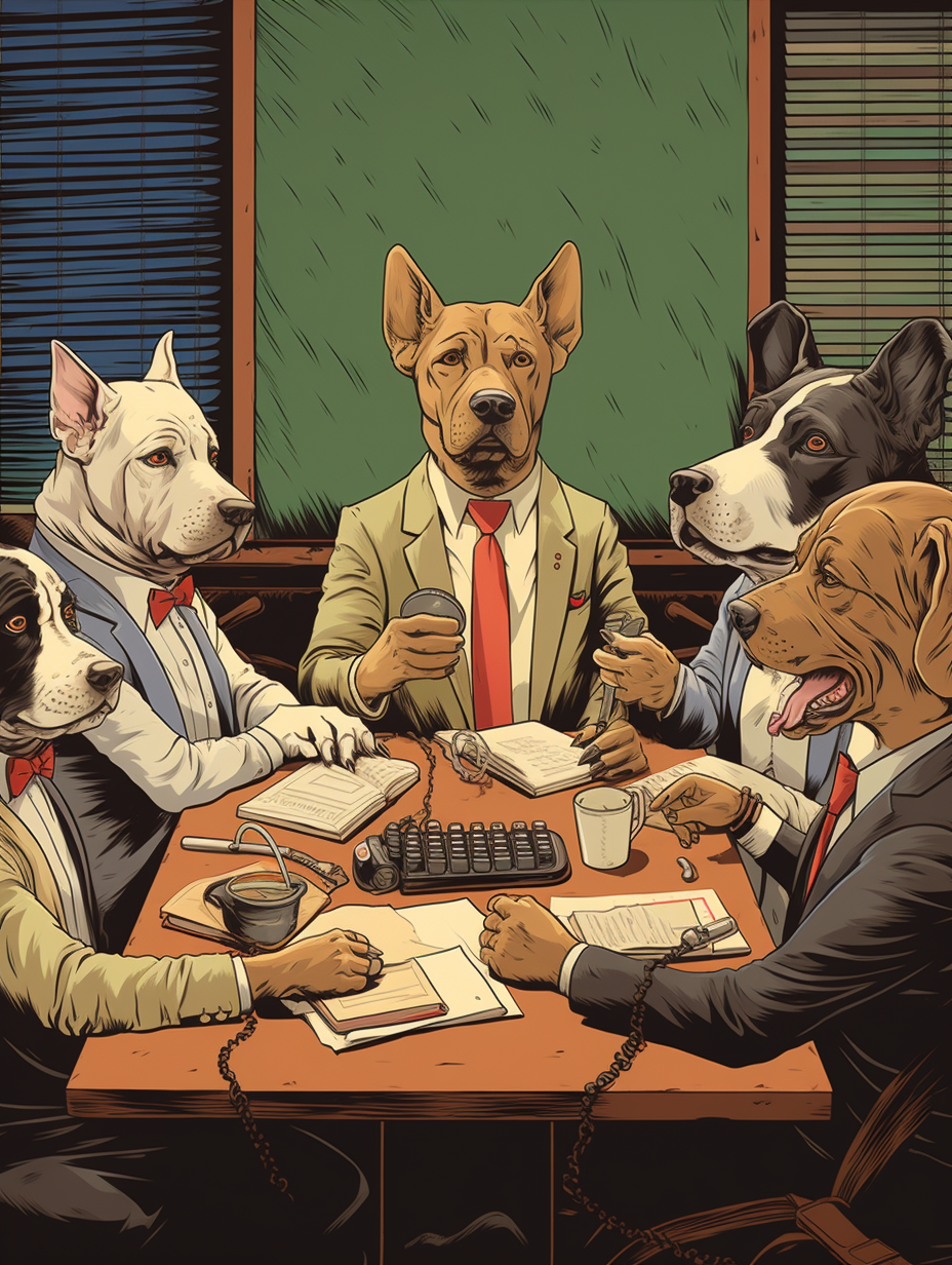 Dogs Playing Poker Artwork Fun Animals