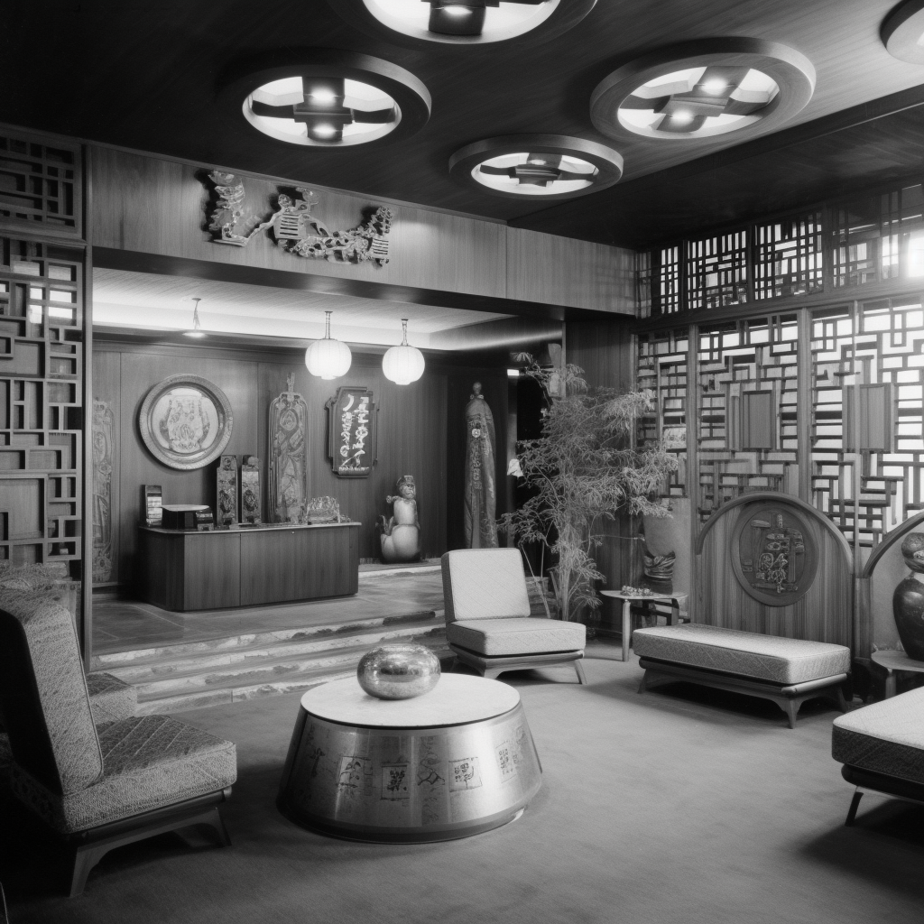 Vintage dojo themed VIP lounge