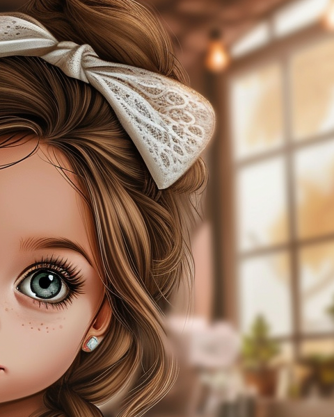 Doll Style Portrait of a Girl