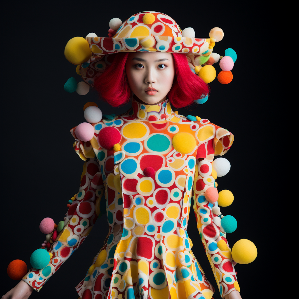 Colorful dress inspired by Dolly Mixtures