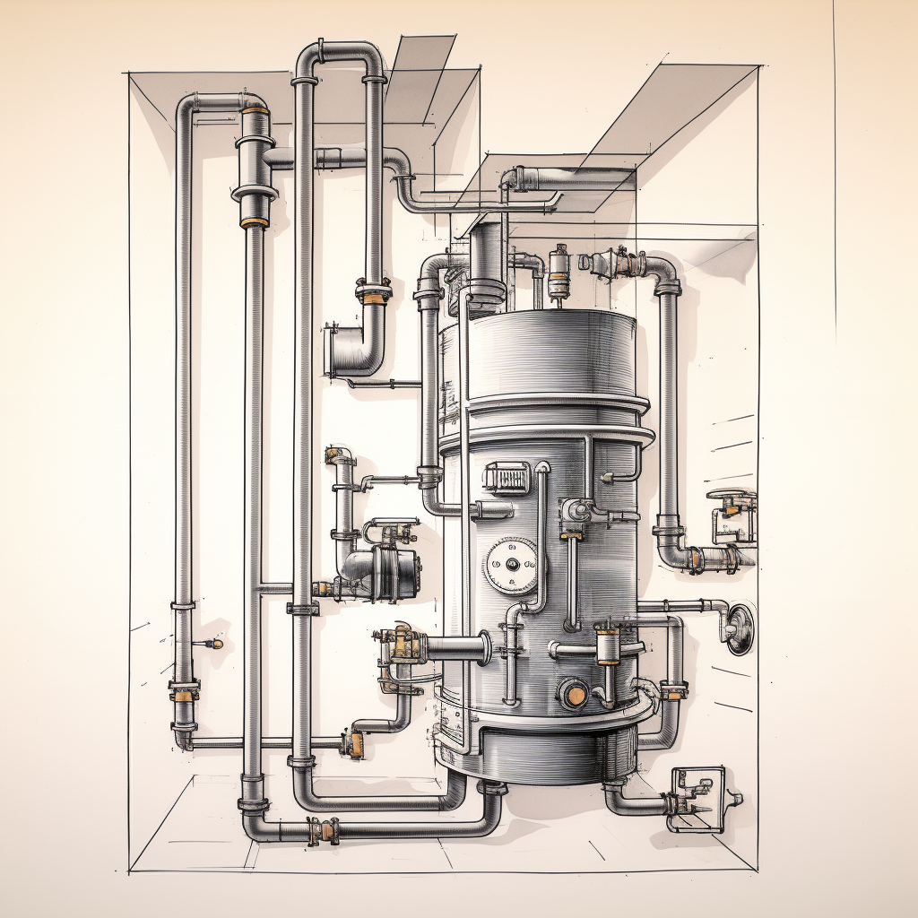 Domestic hot water system sketch